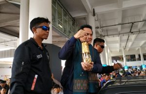 Tiba di Bandara Kuala Namu, Api Obor Asian Games Disambut Alunan Musik Dan Tarian Melayu