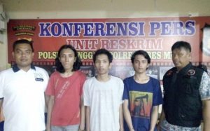Tim Pegasus Polsek Sunggal Bekuk 3 Pelaku Pembobol Toko Kelontong