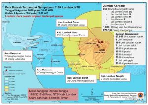 Gempa lombok : 259 Meninggal Dunia, Evakuasi Korban Terus di Intensifkan