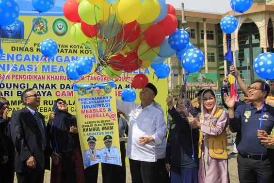 Canangkan Imunisasi MR , Wali kota : Hilangkan Campak Dan Rubela Dari Kota Medan