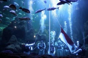 Semarakan Perayaan HUT RI ke-73, Sea World Akan Gelar Upacara Bendera Dalam Air