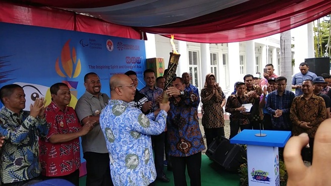 Obor Asian Para Games 2018 Diarak Keliling Kota Medan