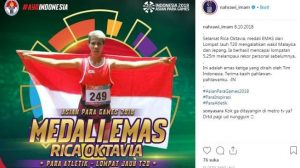 Asian Para Games, Rica Oktavia Sumbang Emas ke 3 Bagi Indonesia