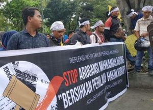 Jubir KY dilaporkan MA Ke Polisi, Puluhan Aktivis HAM Sumut Gelar Unjuk Rasa