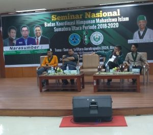 HMI Gelar Seminar “Sumatera Utara Aerotropolis 2024, Bisa!!!”.