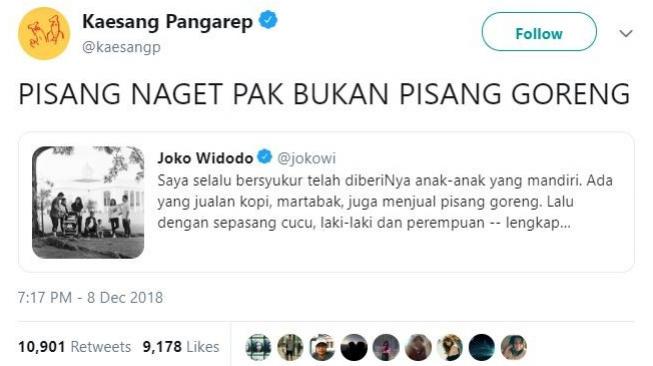 Salah Sebut Dagangannya, Kaesang Pangarep Tegur Jokowi