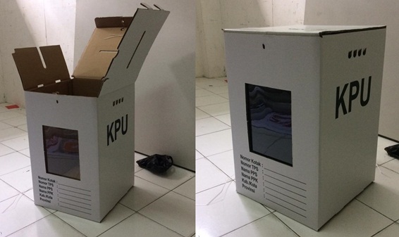 Meski Terbuat Dari Karton, KPU Medan Pastikan Kotak Suara Aman, Kuat Dan Anti Air