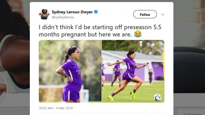 Meski Sedang Hamil 5 Bulan, Bintang Sepak Bola AS Memilih Tetap Berlatih