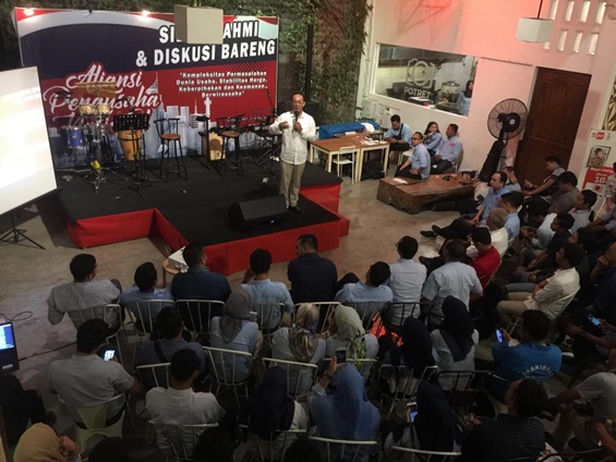 Erwin Aksa Tegaskan Aliansi Pengusaha Nasional Dukung Prabowo-Sandiaga.