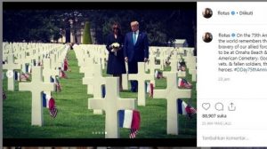 Kenakan Kacamata Hitam Saat Peringatan Perang Dunia ke 2, Melania Trump Banjir Hujatan Warganet