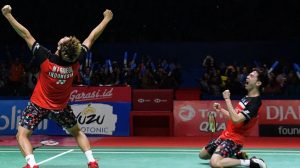 Menangi Perang Saudara, Marcus/Kevin Pertahankan Juara Indonesia Open 2019