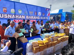 BNN Musnahkan Barang Bukti Narkotika asal Depok dan Dumai