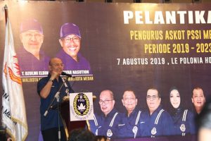 Pelantikan Askot PSSI Medan, Ini Harapan Wali Kota Pada Pengurus