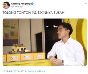 Rayakan Ulang Tahun di Hari Natal, Kaesang Pangarep bagikan Mobil