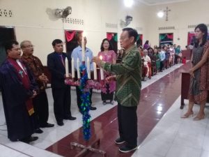 Dipimpin Pdt DR Tulus Siahaan, Perayaan Natal Di GMMI Gedung Arca Berlangsung Khidmat,
