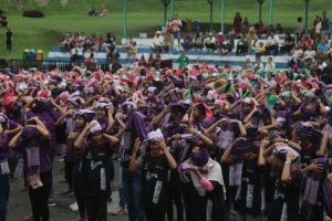 FDT 2019, 1024 Pelajar Sukses Pecahkan Rekor Muri Pemakaian Bulang Sulappei Terbanyak