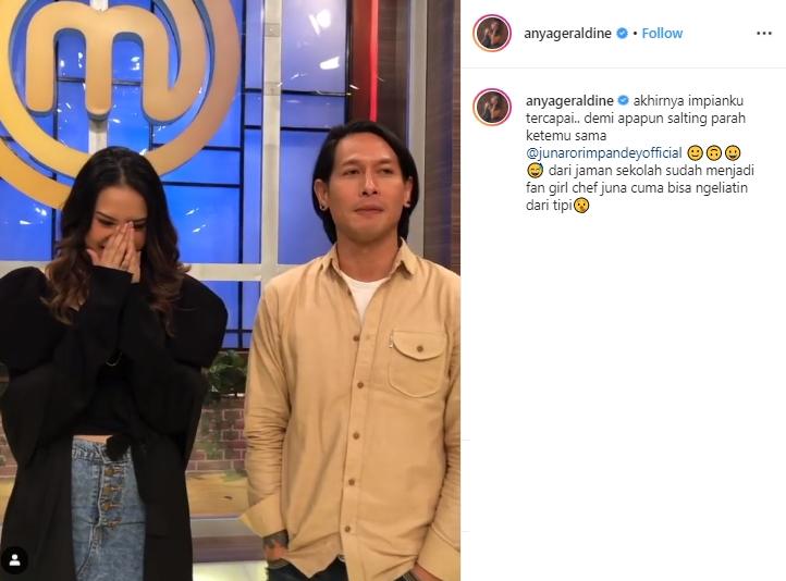 Kocak Banget, Anya Geraldine Salting Parah saat Ketemu Idola, Chef Juna