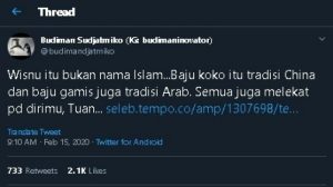 Budiman Sudjatmiko Sindir Teuku Wisnu Soal Unggahan Tentang Valentine