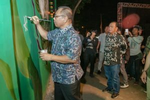 Akhyar Resmikan Mural Di Stadion Teladan Medan