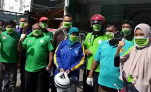 Antisipasi Penyebaran Covid-19, Pengurus PSMS Medan Bagikan Ribuan Masker