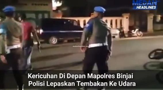 Bikin Ricuh Didepan Polres Binjai, Polisi Bubarkan Paksa Puluhan Anggota OKP