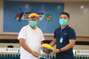 Pemko Medan Terima Bantuan 2.200 Paket Sembako & 1.000 Helm APD
