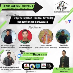 Rumah Aspirasi Indonesia Gelar Webinar “Peran Milenial Dalam Pengembangan Pariwisata