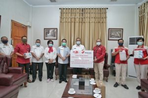 Pemko Medan Terima Bantuan 5000 Masker & 75 Liter Hand Sanitizer