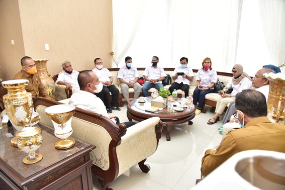 Terima Audiensi SMSI, Gubsu : Pers Diharapkan Beri Masukan dan Konsep Pembangunan