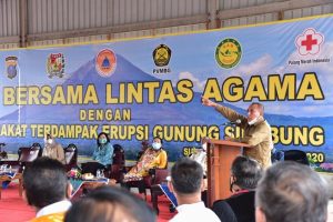 Gubernur Sumut, Kapolda dan Pangdam I/BB Gelar Doa Bersama Agar Bencana Sinabung Cepat Berakhir