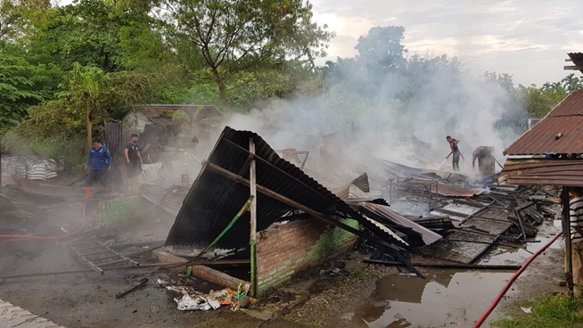 Kebakaran di Medan Polonia, Satu Unit Rumah Rata Dengan Tanah