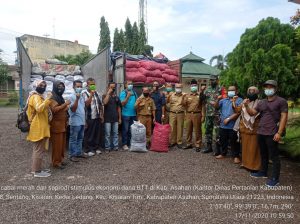 Dinas Pertanian Kabupaten Asahan Salurkan Bantuan GTPP covid-19 Provsu Kepada Kelompok Tani