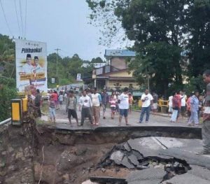 Empat Ruas Jalan di Simalungun longsor, Arus Lalu Lintas Terputus
