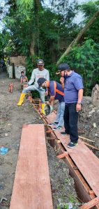 Camat Kota Kisaran Barat Letak Batu Pertama Pembangunan Drainase Tegal Sari