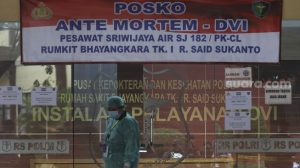 RS Polri Berhasil Identifikasi 3 Korban Sriwijaya Air SJ 182
