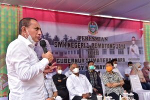 Gubsu Resmikan SMKN 1 Pematang Jaya Langkat