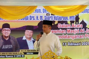 Berkunjung ke Sibolga, Wagubsu Resmikan Pembangunan Mesjid Nurul Iman