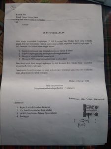 Warga Lingkungan IV Kesawan Desak Copot Kepling