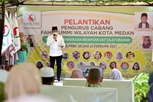 Pelantikan FAHMI UMMI Medan,Gubsu Ajak Pengurus Berikan Ide Pembangunan Sumut