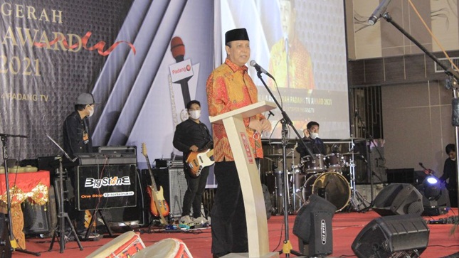 Boy Rafli Lakukan Orasi Kebangsaan di Malam Anugerah Padang TV Award 2021