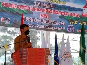 Hadiri Pelantikan Pengurus KORMI, Ini Pesan Wakil Bupati Toba Tonny Simanjuntak