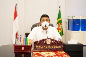 Secara Virtual, Bobby Ikuti Rakor Penerapan PPKM Level IV Di Luar Pulau Jawa-Bali