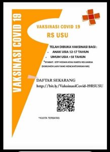 Ayo Daftar, RS USU Layani Vaksinasi Covid-19 Usia 12 hingga 18 Tahun Keaatas