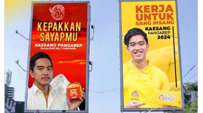 Pasang Baliho Warna Merah dan Kuning, Kaesang Sindir Puan dan Airlangga?