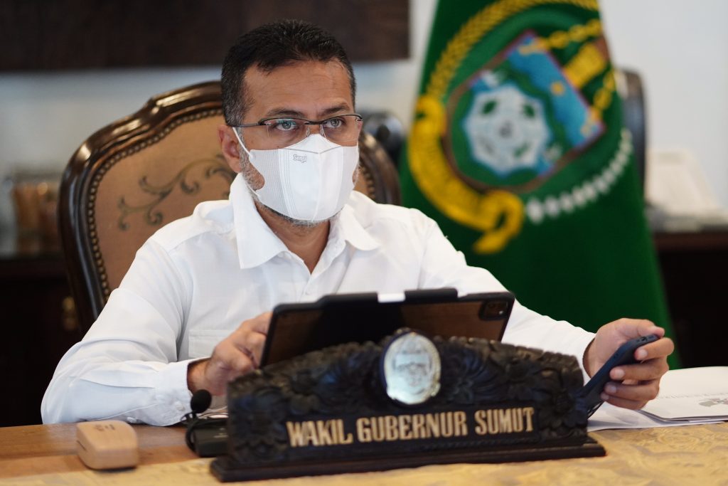 Rakor Virtual Dengan Luhut, Wagub Musa Rajekshah Minta Penambahan Vaksin untuk Wilayah Sekitar Danau Toba