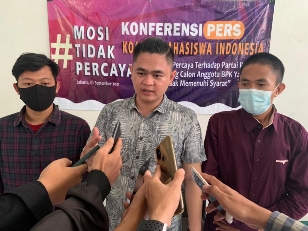 Terkait Seleksi Anggota BPK, Koalisi Mahasiswa Indonesia Sampaikan Mosi Tak Percaya ke Komisi XI DPR RI