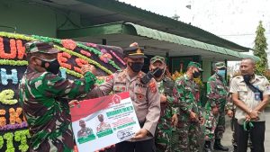 Kapolsek dan Camat Percut Sei Tuan Beri Kejutan ke Danramil 0201-13 di HUT TNI ke-76