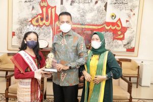 Wagubsu Terima Kunjungan Putri Cilik dan Kontestan Miss Hijab Indonesia
