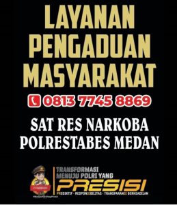 Peredaran Narkoba Marak, Polrestabes Medan Luncurkan Hotline Pengaduan Masyarakat