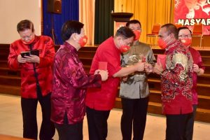 Silaturahmi Imlek 2573, Gubsu: Apresiasi Antusiasme Masyarakat Tionghoa Percepat Program Vaksinasi Covid-19